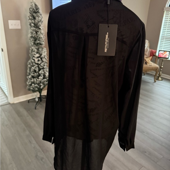 Black Beach Shirt……sheer……Dress it up and dress it down - Picture 3 of 3